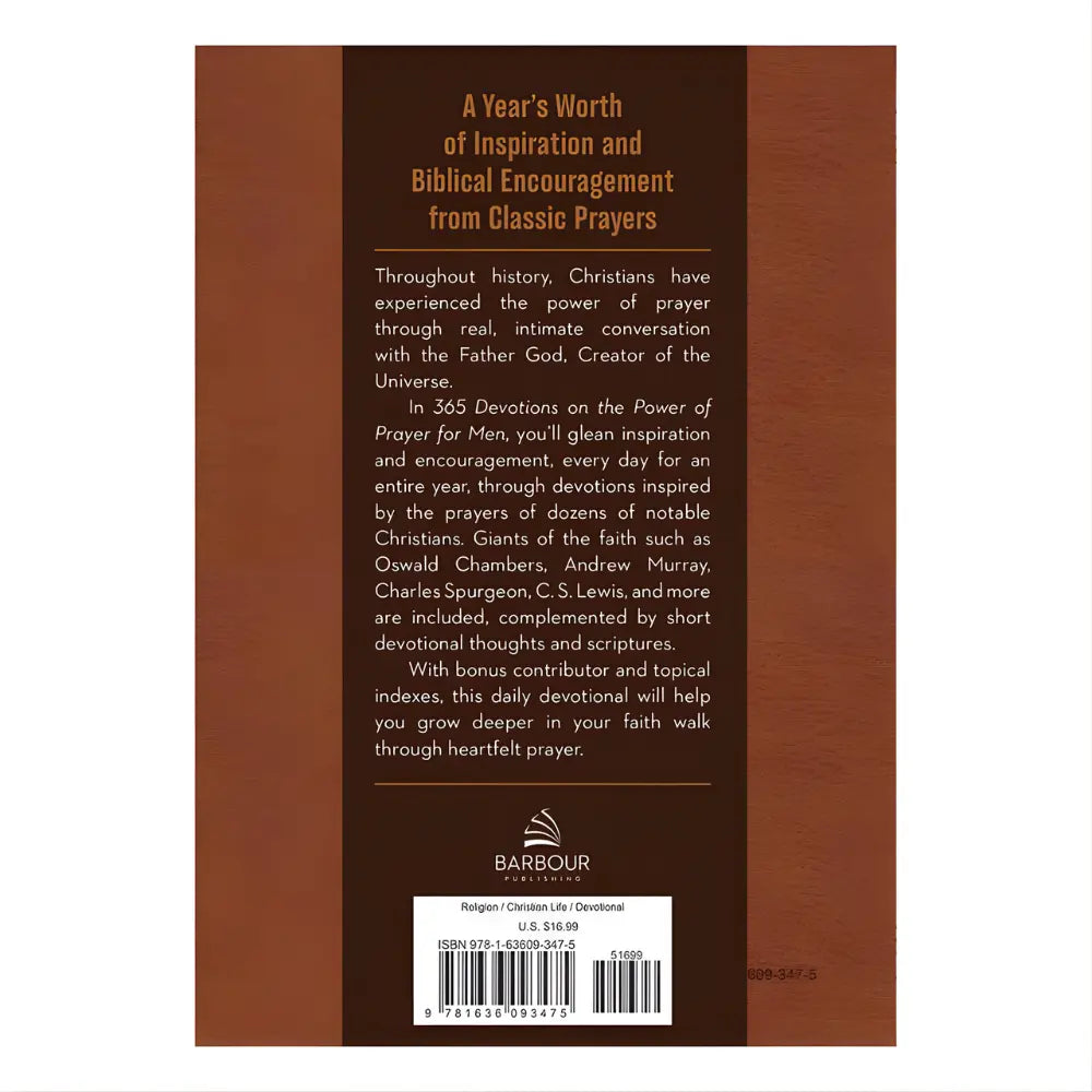365 Devotions on the Power of Prayer for Men FaithMade
