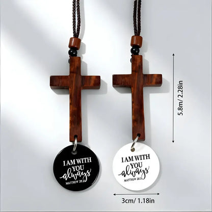 Daily Verse Rearview Mirror Cross Ornament FaithMade