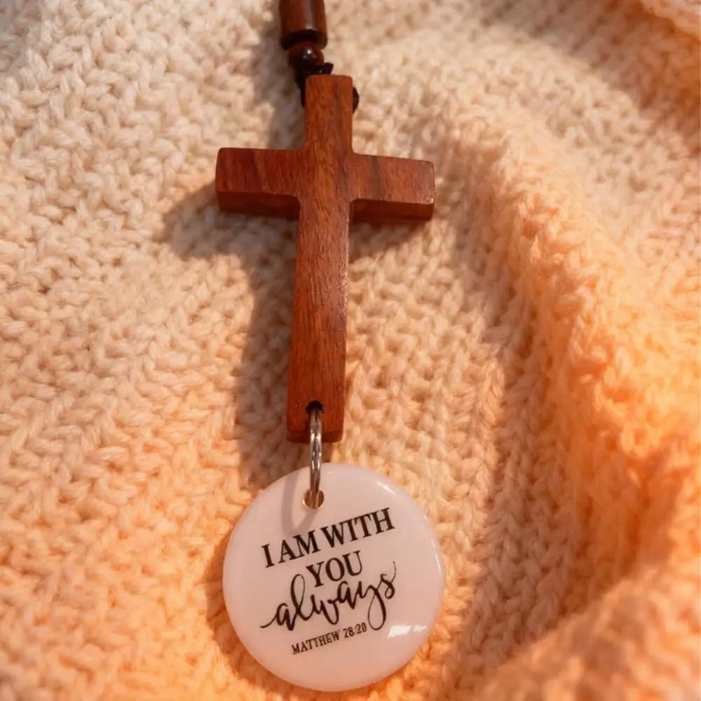 Daily Verse Rearview Mirror Cross Ornament FaithMade